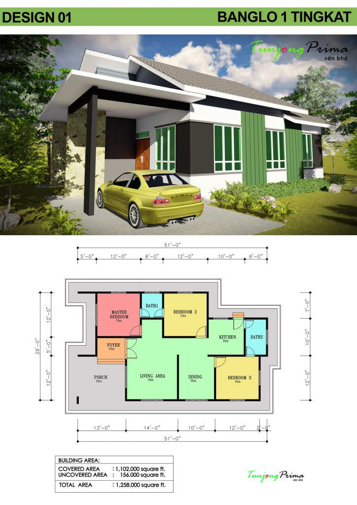 Design Rumah Banglo Pakej Bina Rumah Di Atas Tanah Sendiri Tunjong Prima Sdn Bhd